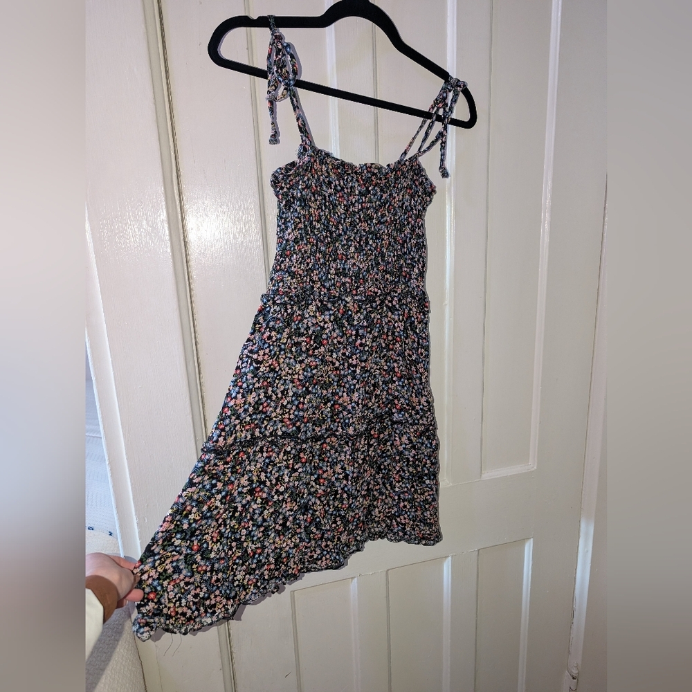 wild fable Black Floral Tie-Shoulder Sundress